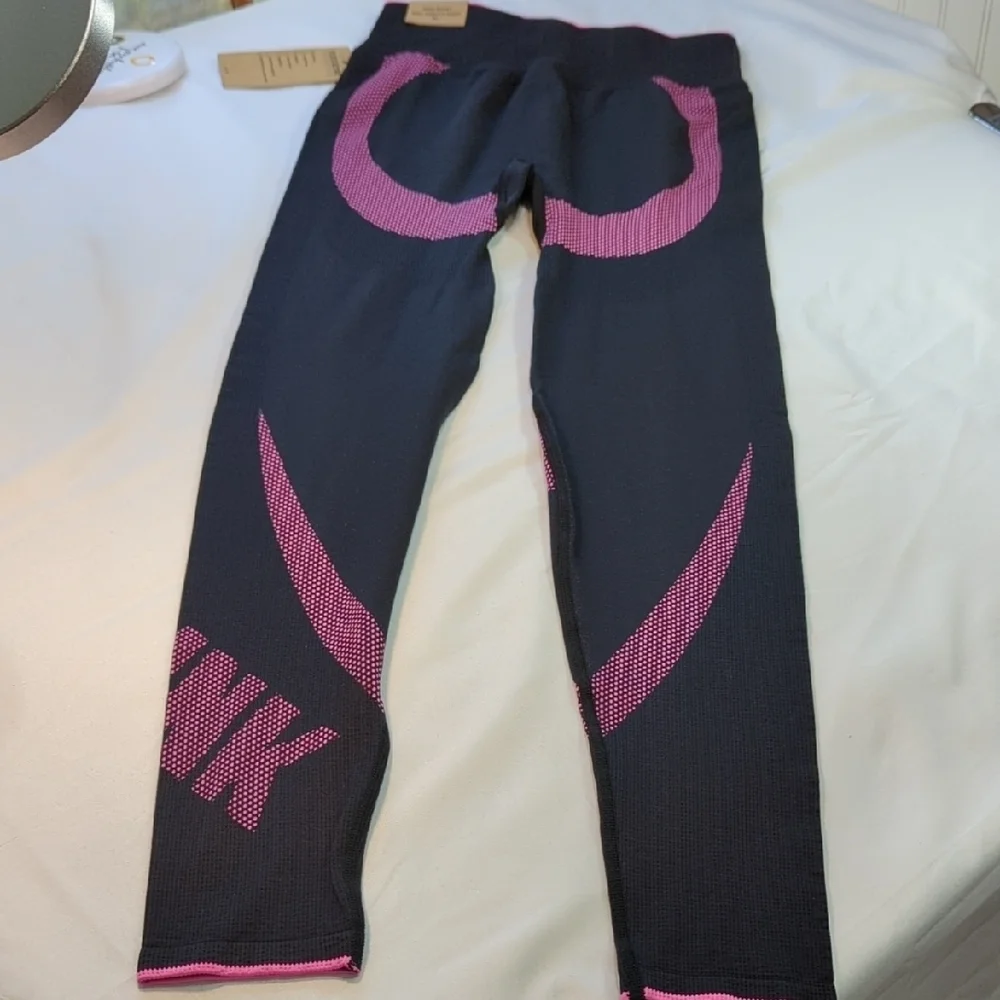 Victoria's Secret Black and Pink Yoga Pants, New With Tags!!! Amazing Butt!!!!